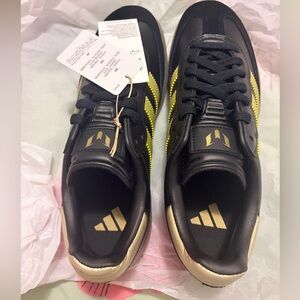 Brand New Adidas Samba Messi Black/Gold
